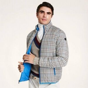 NWT Brooks Brothers Reversible Prince of Wales Puffer Jacket